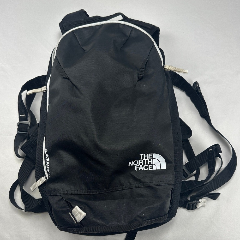 The North Face Slackpack 20 Backpack Black White Technical Ski Snowboard Bag